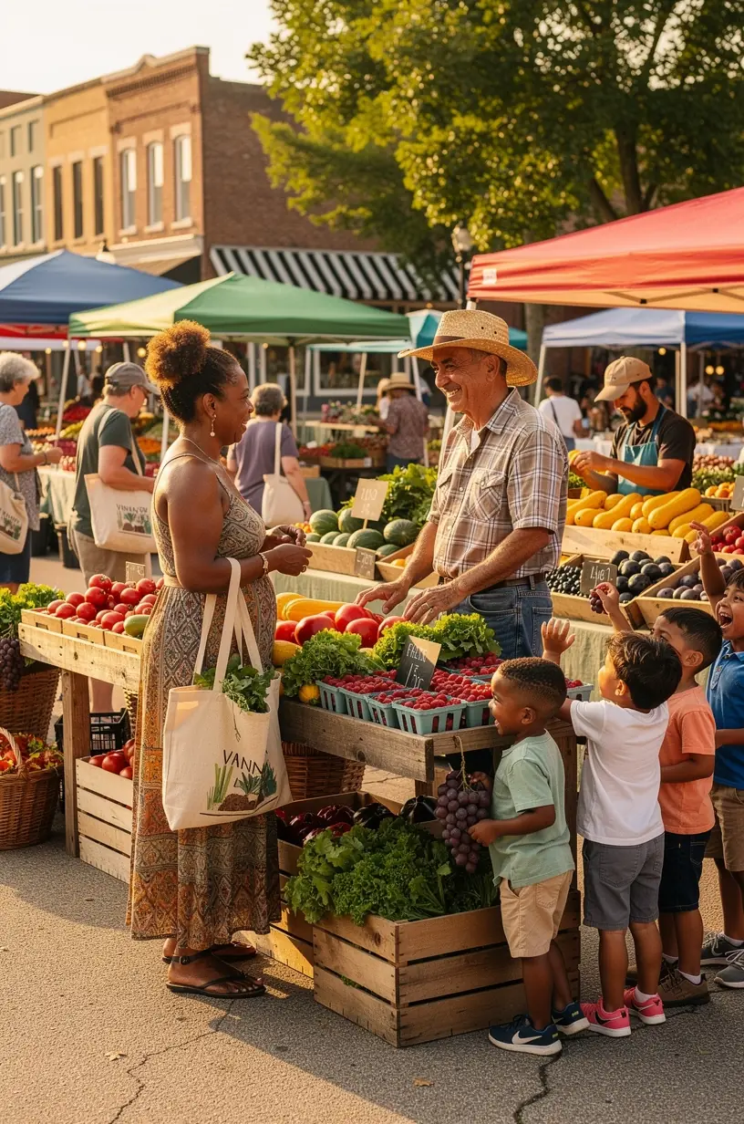 Community members sharing stories around a campfire.
