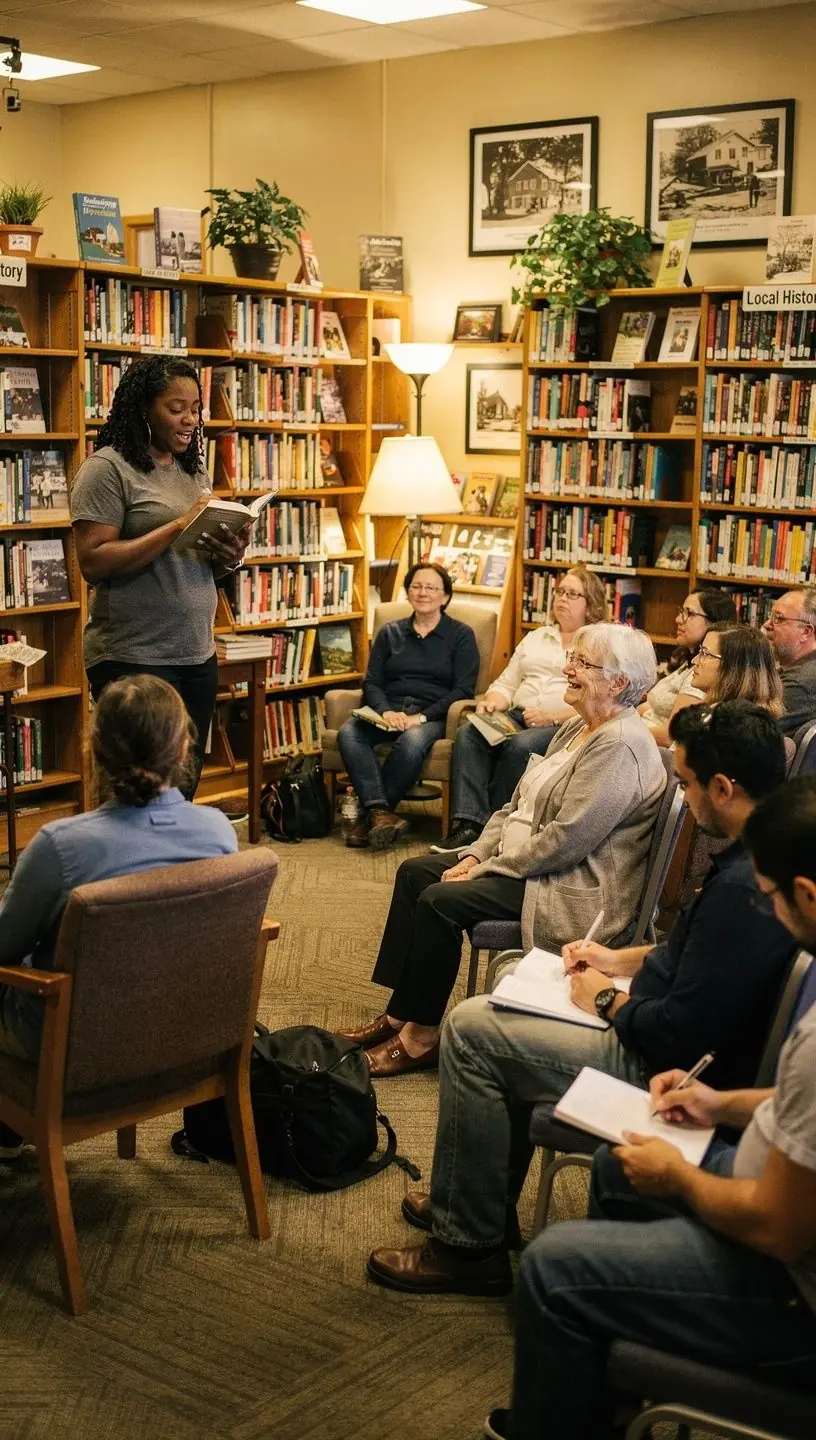 Community leaders sharing stories of overcoming challenges.